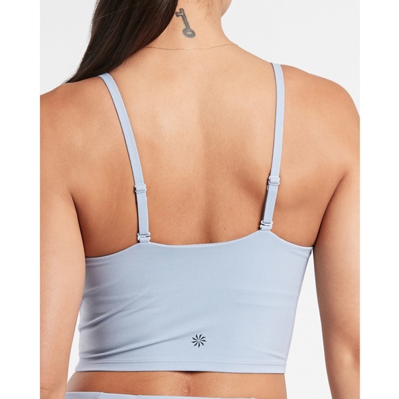 Athleta Cinch Longline Bra Womens Athletic Yoga Stretch Blue Extra Large - Picture 3 of 12